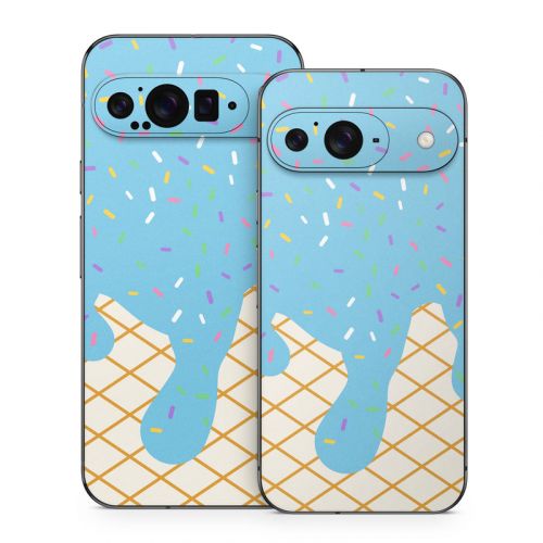 Cotton Candy Ice Cream Drip Google Pixel 9 Series Skin