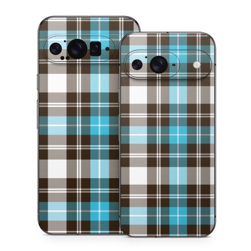 Turquoise Plaid Google Pixel 9 Series Skin