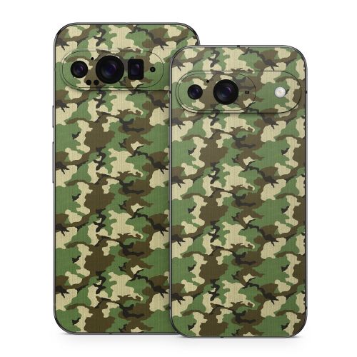 Woodland Camo Google Pixel 9 Series Skin