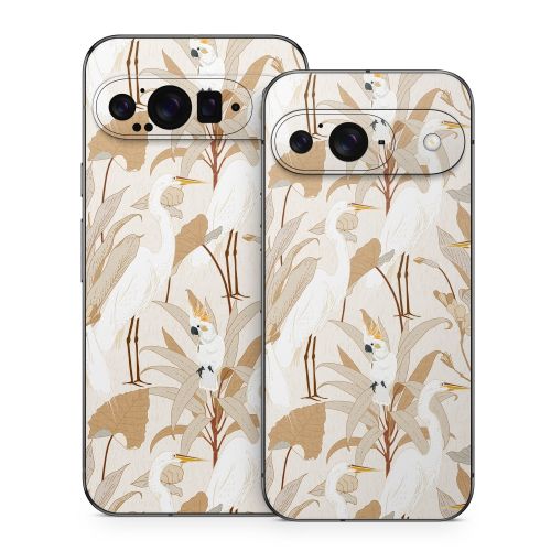 White Cranes Cockatoo Google Pixel 9 Series Skin