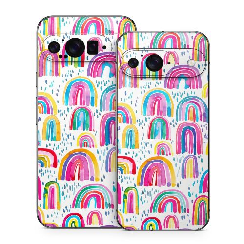 Watercolor Rainbows Google Pixel 9 Series Skin