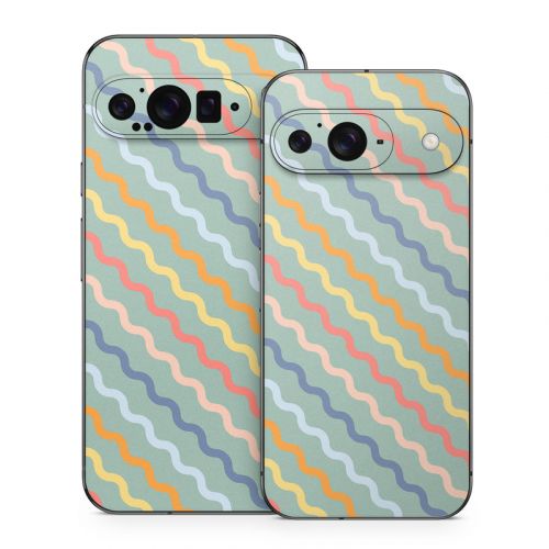 Wavy Diagonal Lines Google Pixel 9 Series Skin