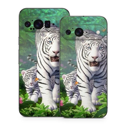 White Tigers Google Pixel 9 Series Skin
