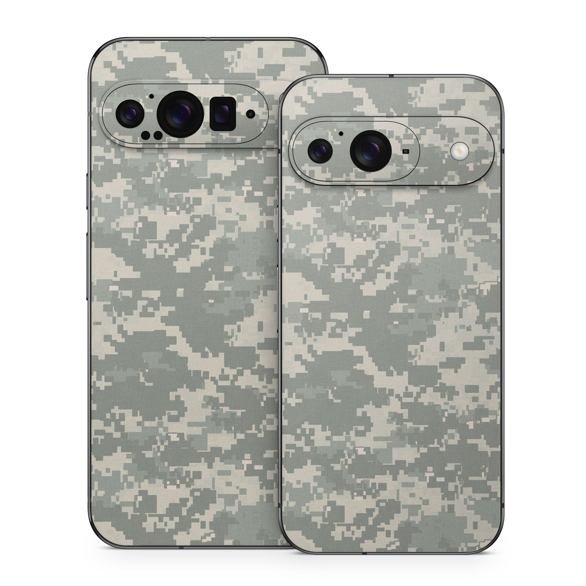 Google Pixel 9 Series Skin design of Military camouflage, Green, Pattern, Uniform, Camouflage, Design, Wallpaper, with gray, green colors