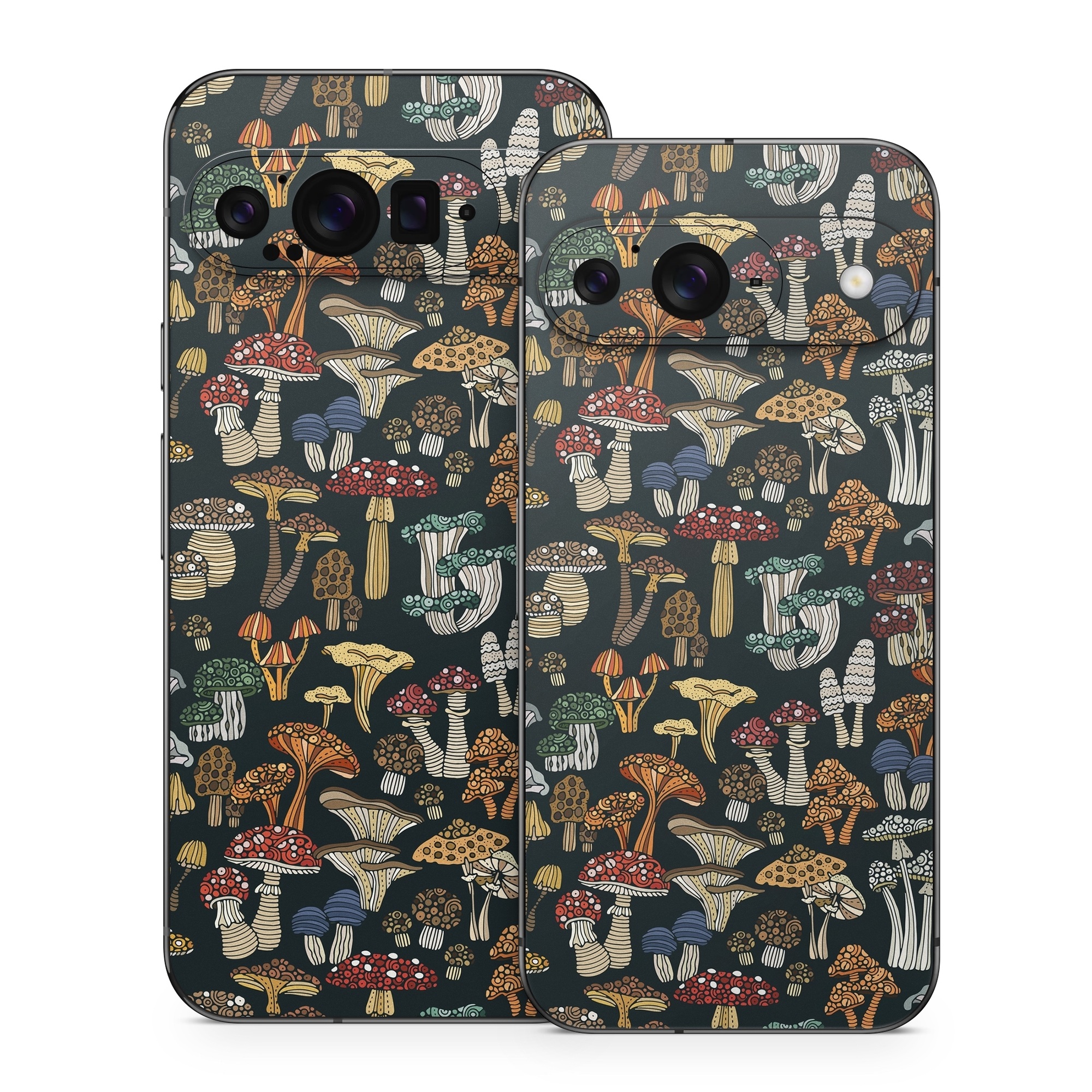Google Pixel 9 Series Skin design of Brown, Textile, Sleeve, Art, Font, Pattern, Collage, Painting, Illustration, Event, with black, white, blue, red, yellow, orange colors