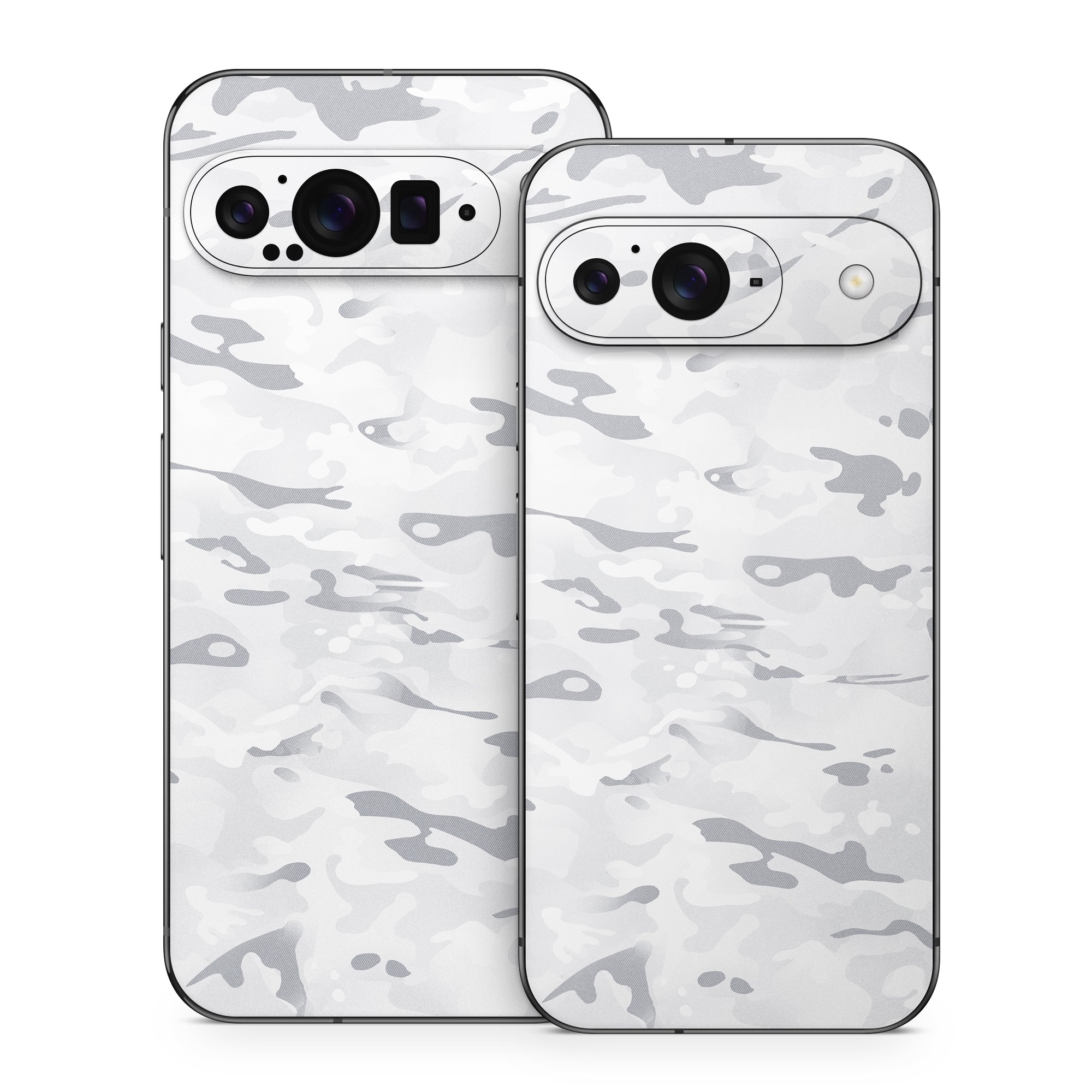 Google Pixel 9 Series Skin design of Vertebrate, Mammal, Grey, Pattern, Monochrome, Art, Monochrome photography, Rock, Font, Winter, with white, gray colors