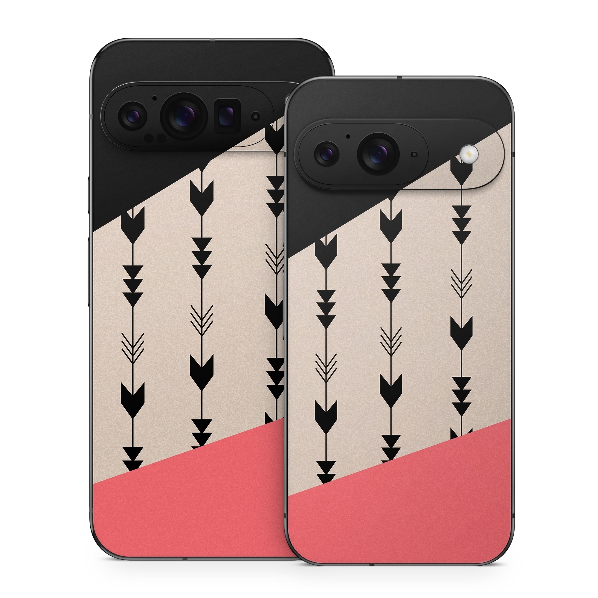 Google Pixel 9 Series Skin design of Line, Pattern, Design, Font, Illustration, with black, gray, pink colors