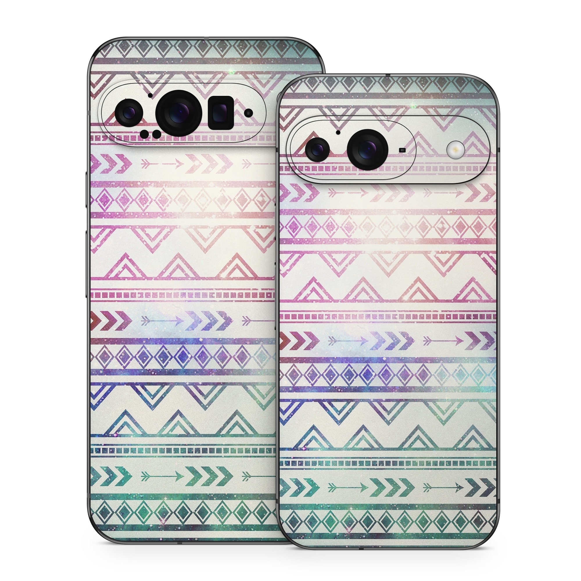 Google Pixel 9 Series Skin design of Pattern, Line, Teal, Design, Textile, with gray, pink, yellow, blue, black, purple colors