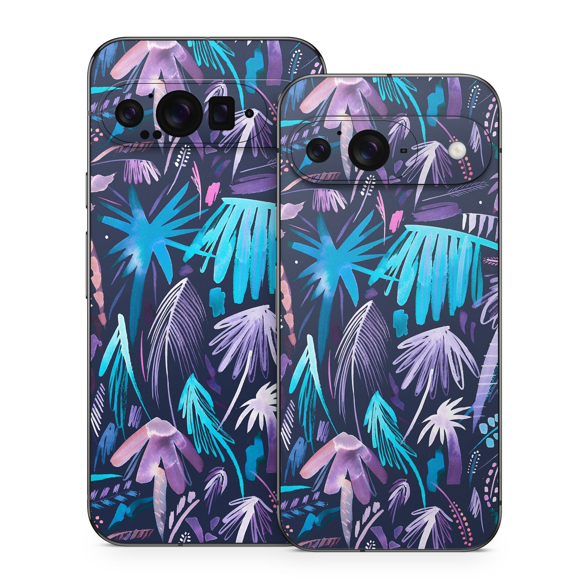 Google Pixel 9 Series Skin design of Purple, Blue, Graffiti, Pattern, Psychedelic art, Art, Violet, Lilac, Design, Electric blue, with blue, purple, black, white, pink colors