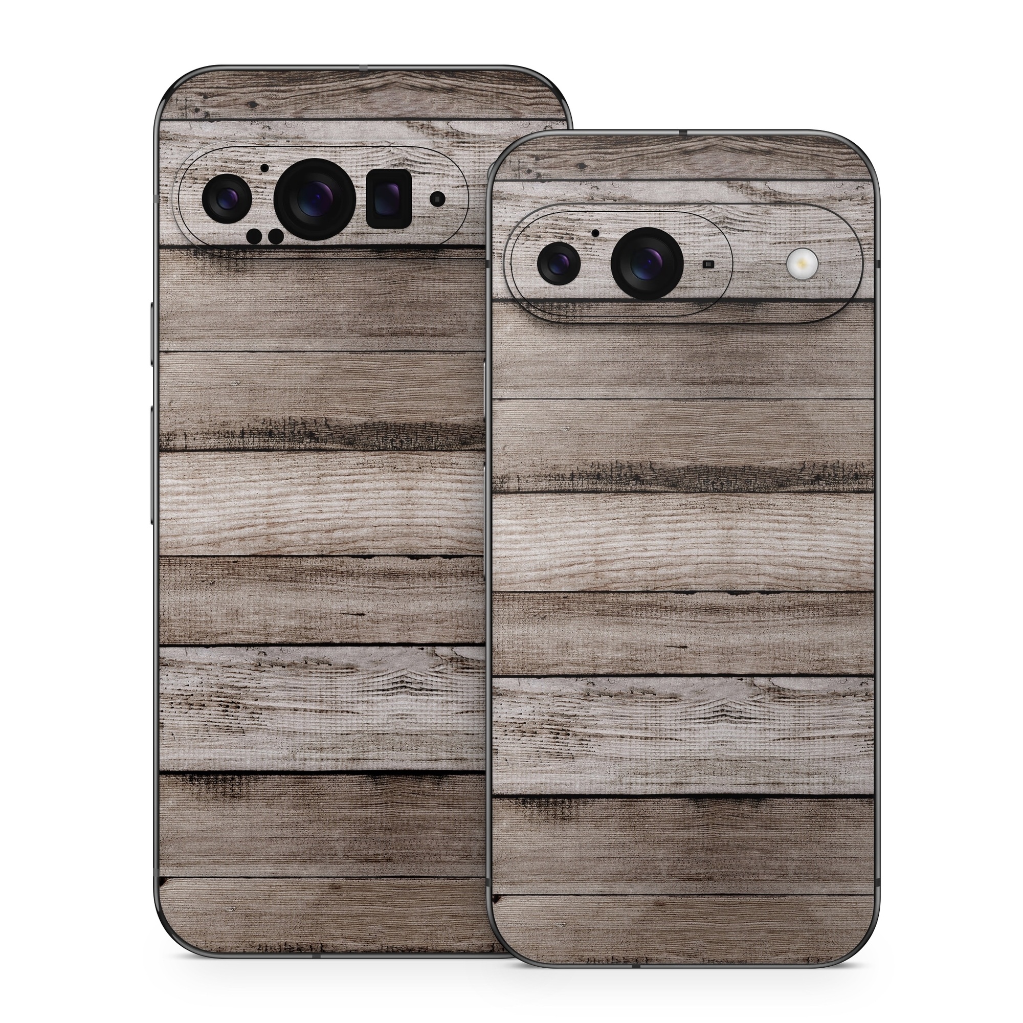 Google Pixel 9 Series Skin design of Wood, Plank, Wood stain, Hardwood, Line, Pattern, Floor, Lumber, Wood flooring, Plywood, with brown, black colors