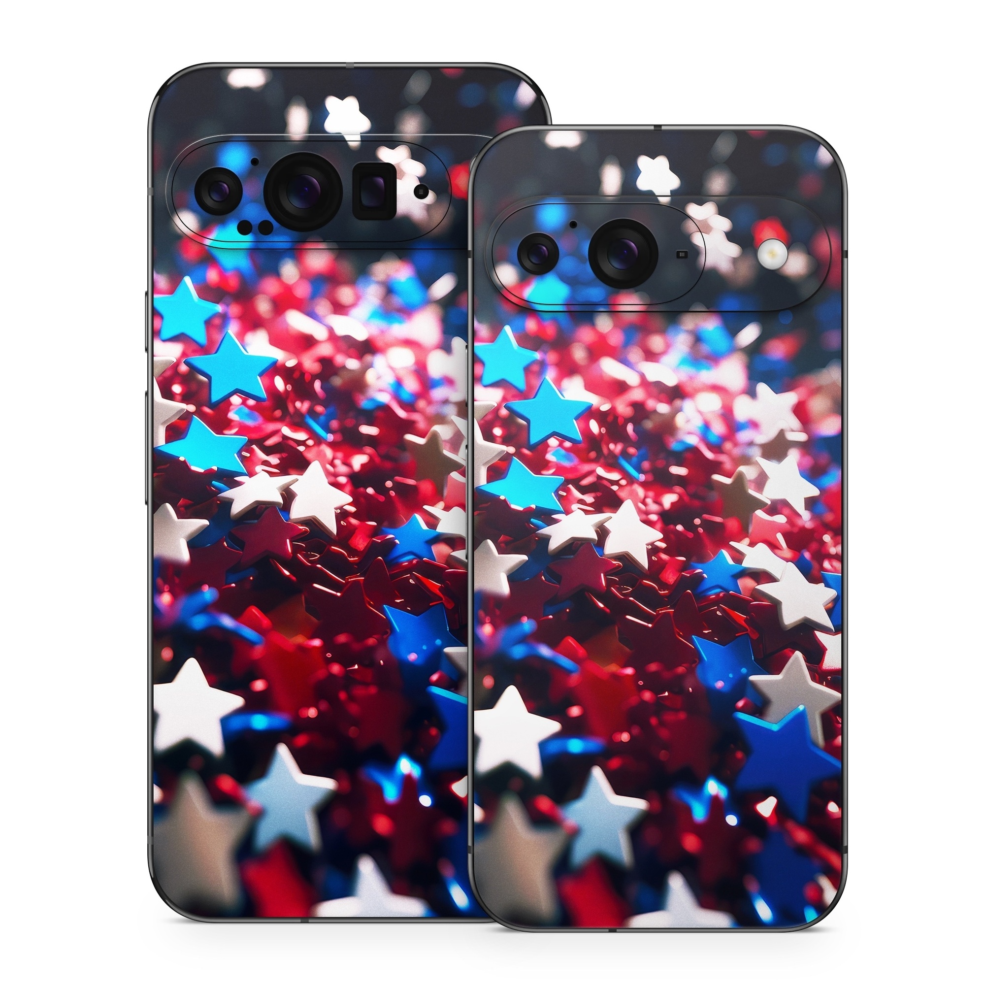 Google Pixel 9 Series Skin design of Colorfulness, Petal, Plant, Magenta, Font, Electric blue, Event, Close-up, Macro photography, Flowering plant, with red, blue, white, black colors