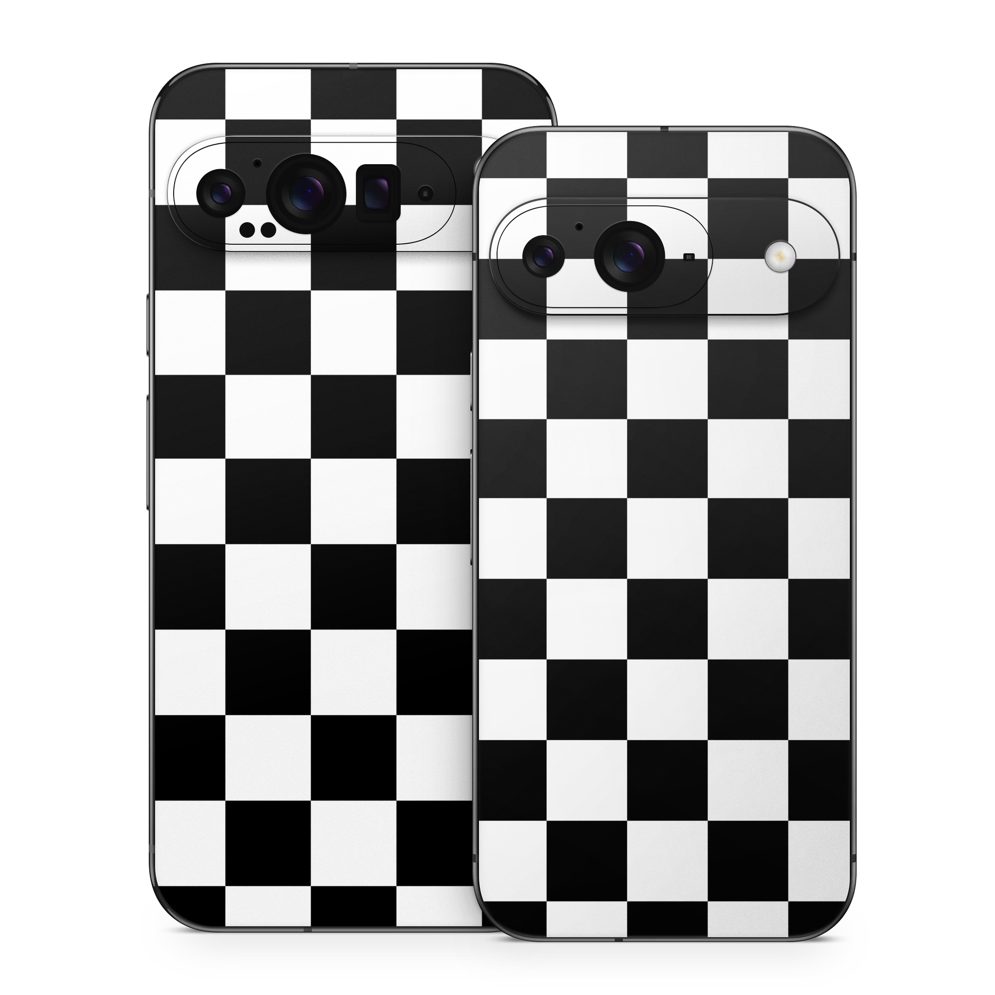 Google Pixel 9 Series Skin design of Black, Photograph, Games, Pattern, Indoor games and sports, Black-and-white, Line, Design, Recreation, Square, with black, white colors