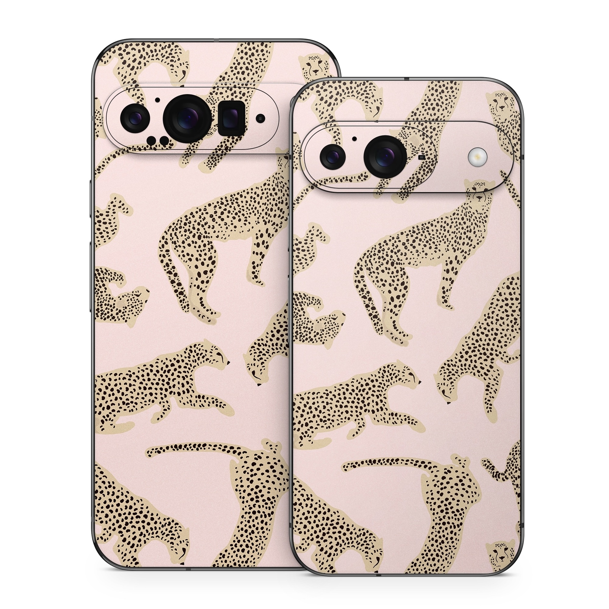 Google Pixel 9 Series Skin design of Hair, Vertebrate, White, Organ, Textile, Organism, Mammal, Felidae, Font, Line, with pink, yellow, black colors