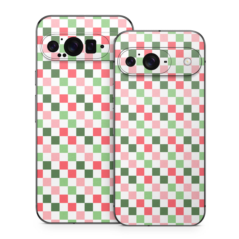 Google Pixel 9 Series Skin design of Red, Design, Graphics, with white, green, red, pink colors