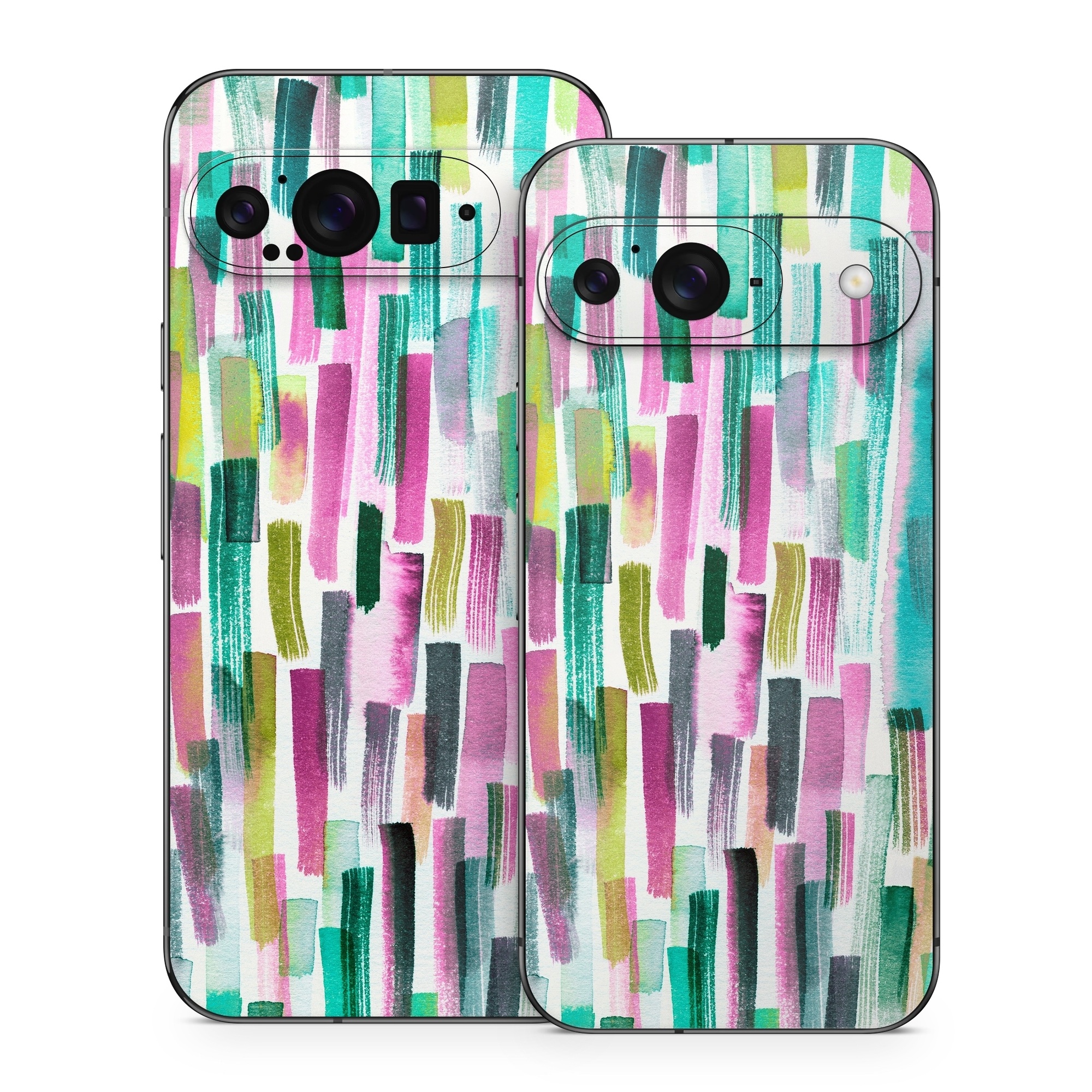 Google Pixel 9 Series Skin design of Line, Turquoise, Pink, Pattern, Design, Magenta, Colorfulness, with white, green, blue, pink, purple, black, blue colors