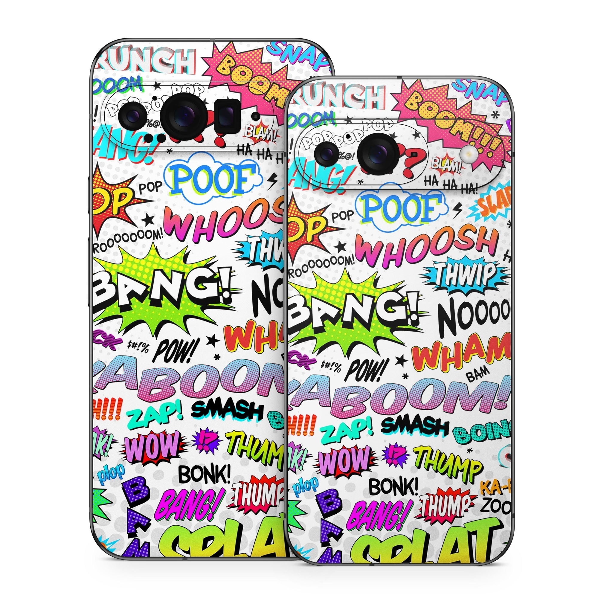 Google Pixel 9 Series Skin design of Text, Font, Line, Graphics, Art, Graphic design, with gray, white, red, blue, black colors