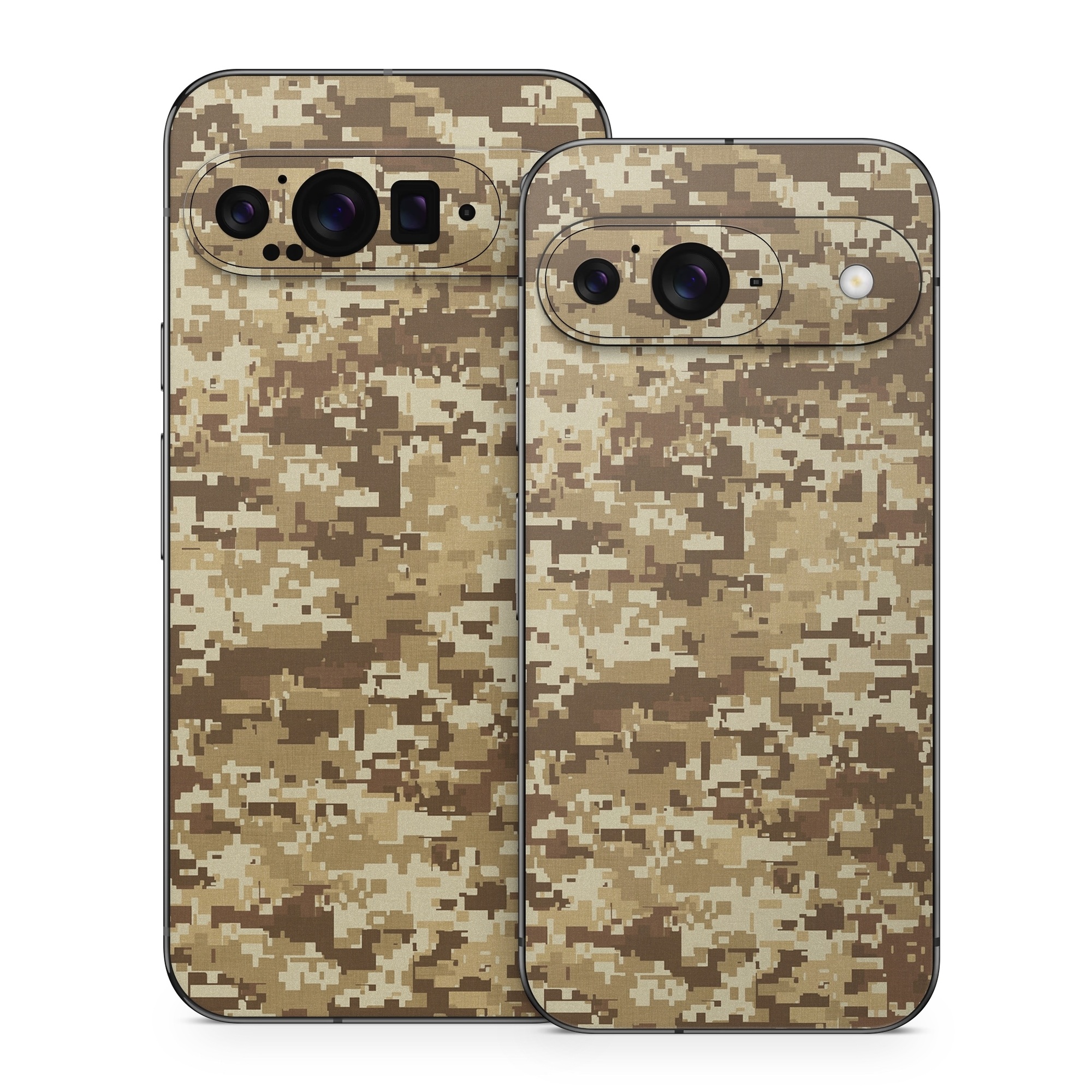 Google Pixel 9 Series Skin design of Military camouflage, Brown, Pattern, Camouflage, Wall, Beige, Design, Textile, Uniform, Flooring, with brown colors