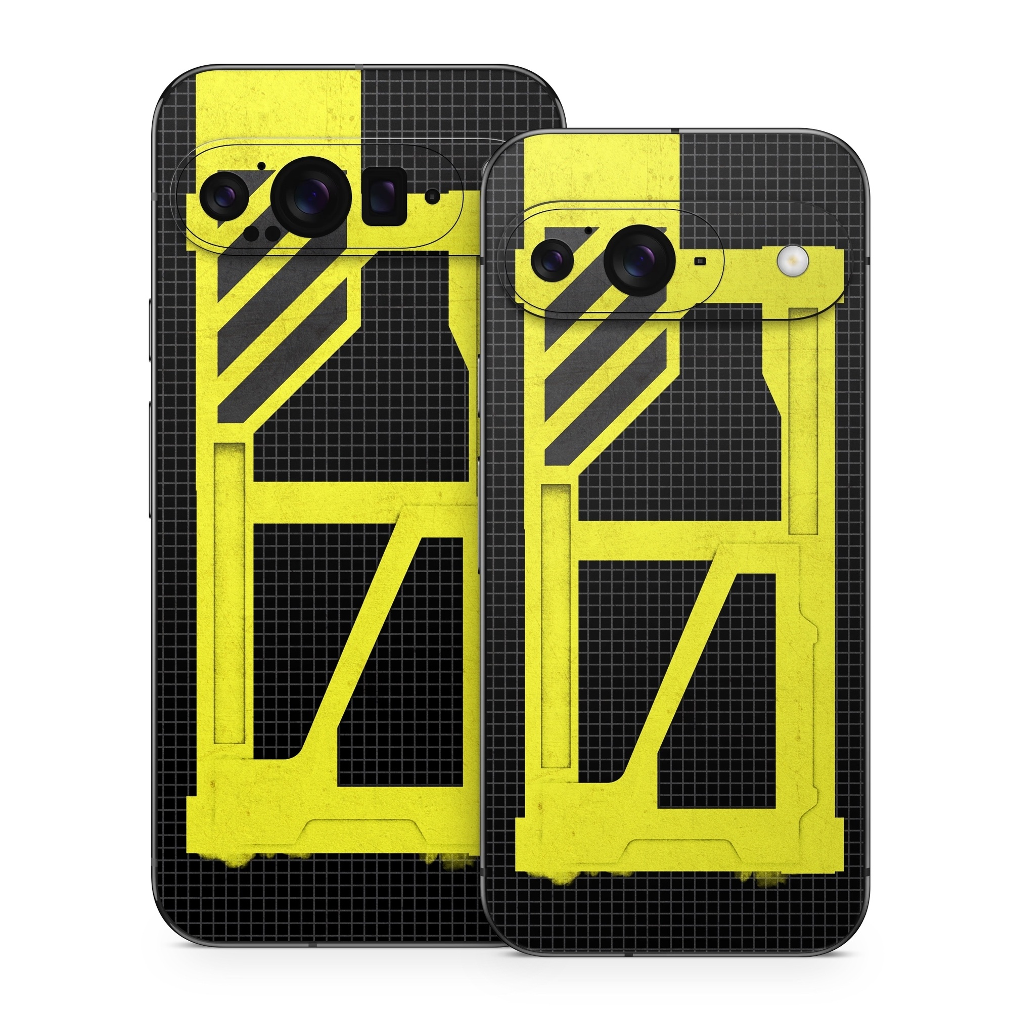 Google Pixel 9 Series Skin design of Yellow, Green, Font, Pattern, Graphic design, with black, yellow, gray, blue, green colors