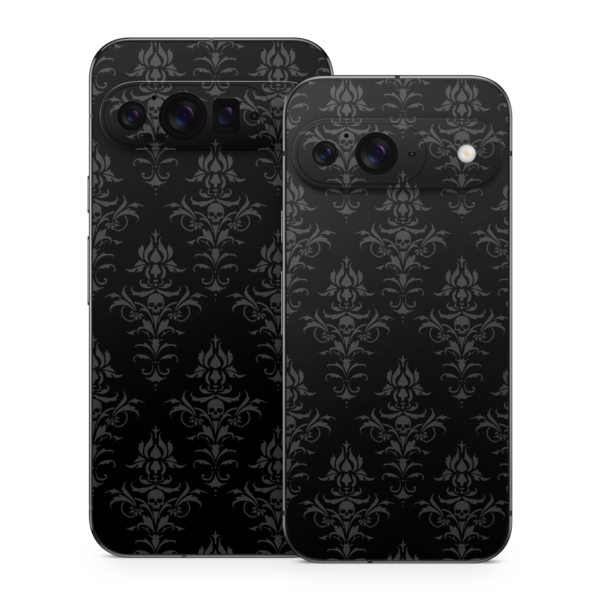 Google Pixel 9 Series Skin design of Black, Pattern, Design, Monochrome, Black-and-white, Darkness, Monochrome photography, Symmetry, with black, gray colors