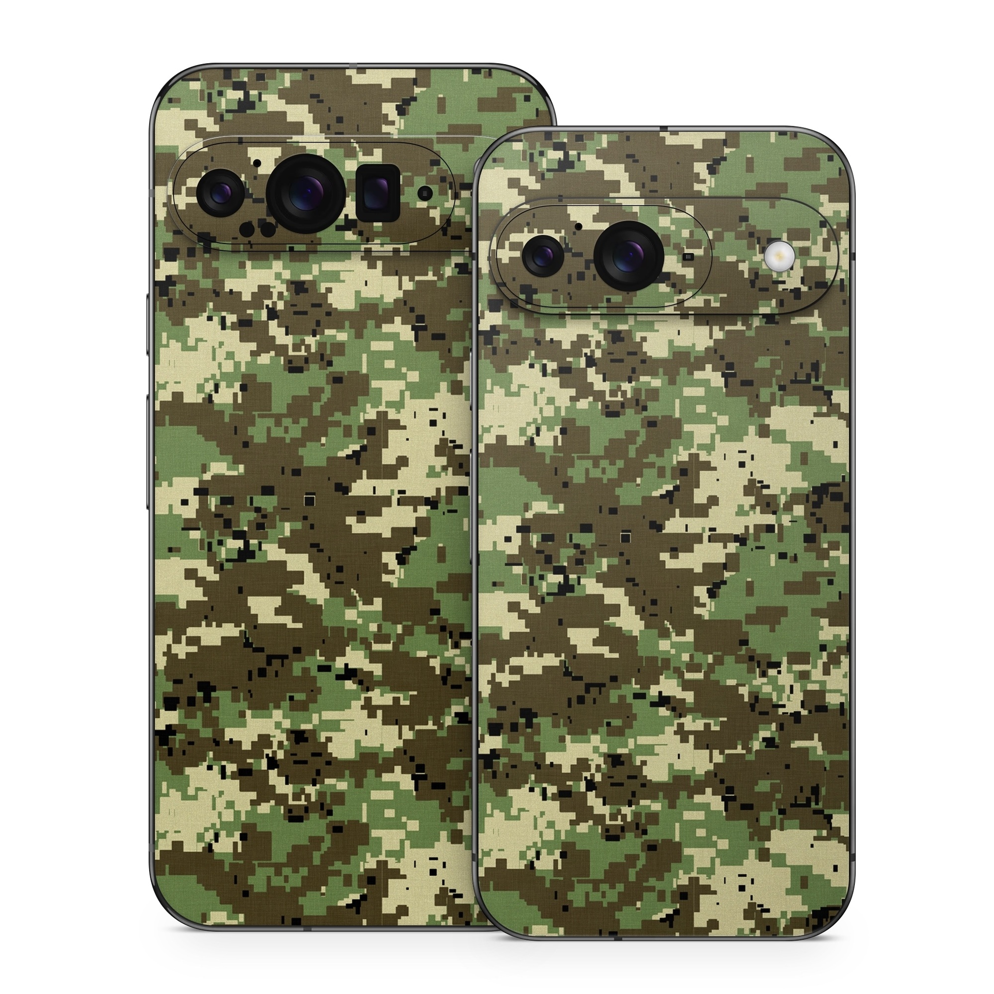 Google Pixel 9 Series Skin design of Military camouflage, Pattern, Camouflage, Green, Uniform, Clothing, Design, Military uniform, with black, gray, green colors