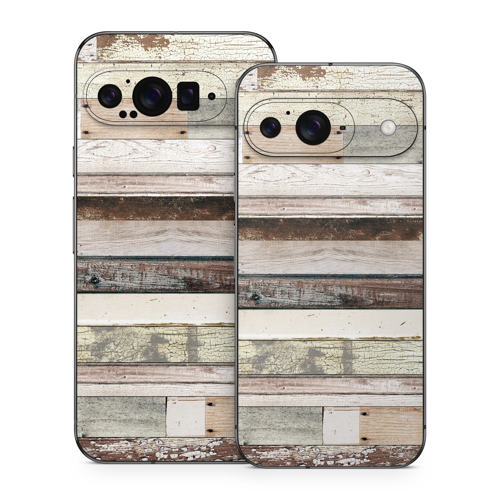 Google Pixel 9 Series Skin design of Wood, Wall, Plank, Line, Lumber, Wood stain, Beige, Parallel, Hardwood, Pattern, with brown, white, gray, yellow colors