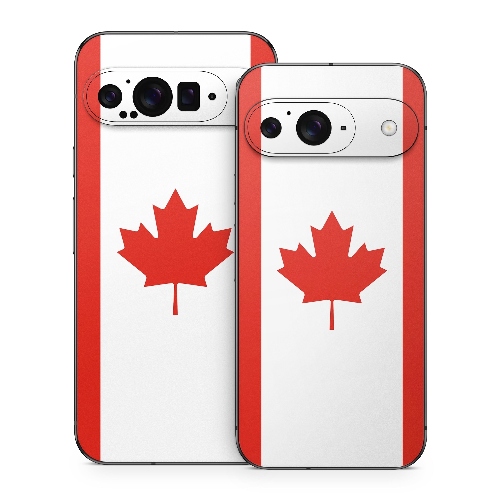 Google Pixel 9 Series Skin design of Red, Maple leaf, Tree, Leaf, Woody plant, Flag, Plant, Plane, Red flag, Maple, with red, white colors