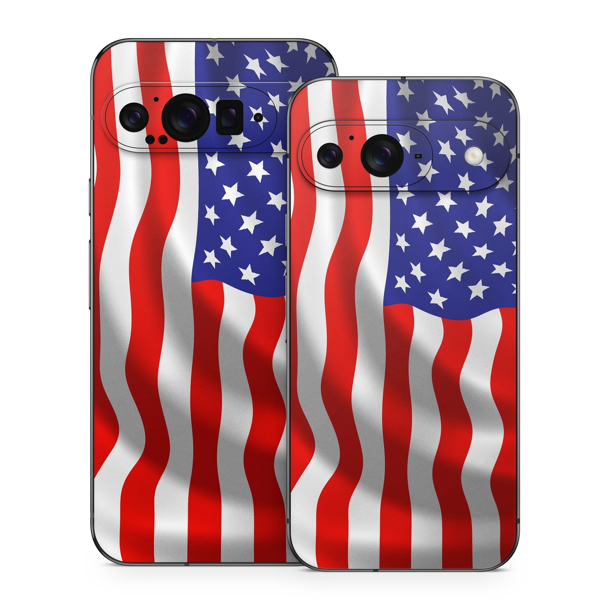 Google Pixel 9 Series Skin design of Flag of the united states, Flag, Flag Day (USA), Veterans day, Independence day, Memorial day, Holiday, with gray, red, blue, black, white colors