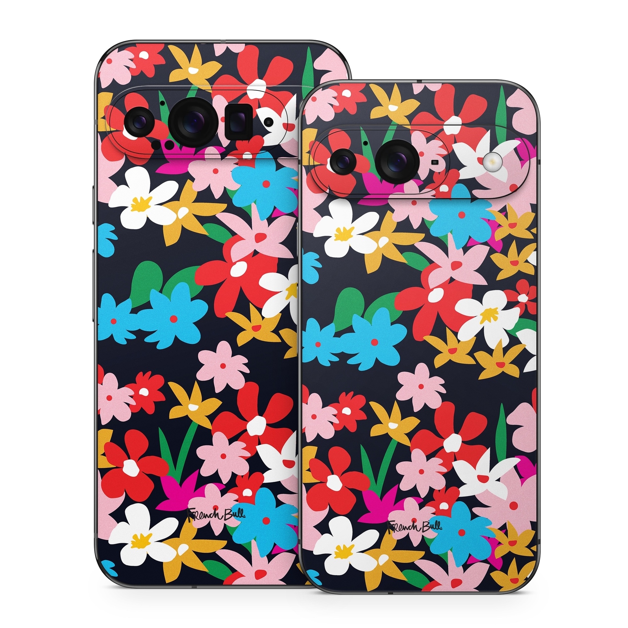 Google Pixel 9 Series Skin design of Colorfulness, Pattern, Art, Magenta, Rectangle, Event, Petal, Electric blue, Visual arts, with black, red, pink, white, blue, orange, green colors
