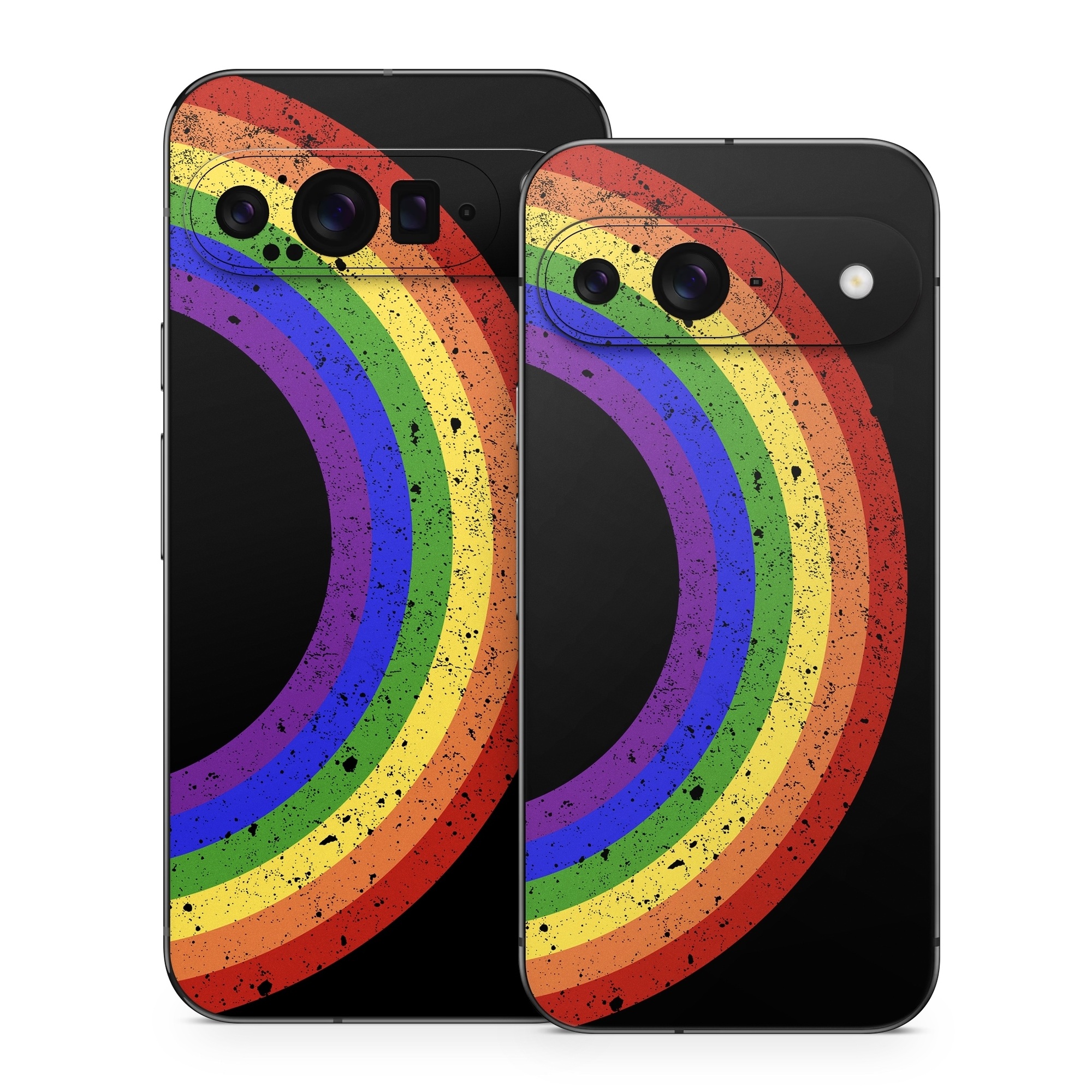 Google Pixel 9 Series Skin design of Colorfulness, Circle, Graphics, Art, with black, blue, purple, green, yellow, orange, red colors