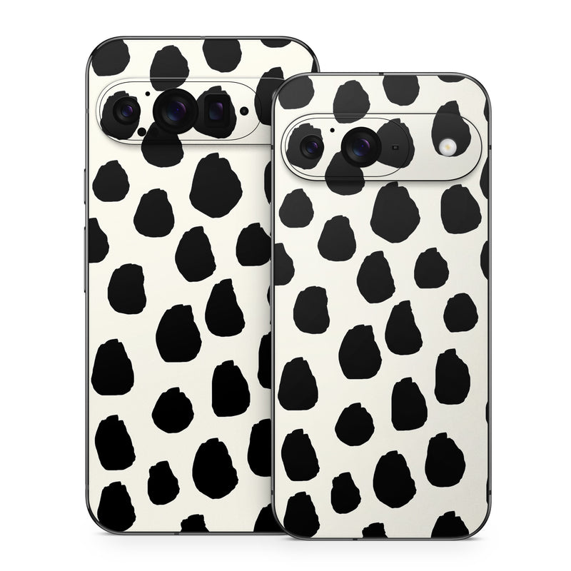 Google Pixel 9 Series Skin design of White, Black and white, with black, white colors