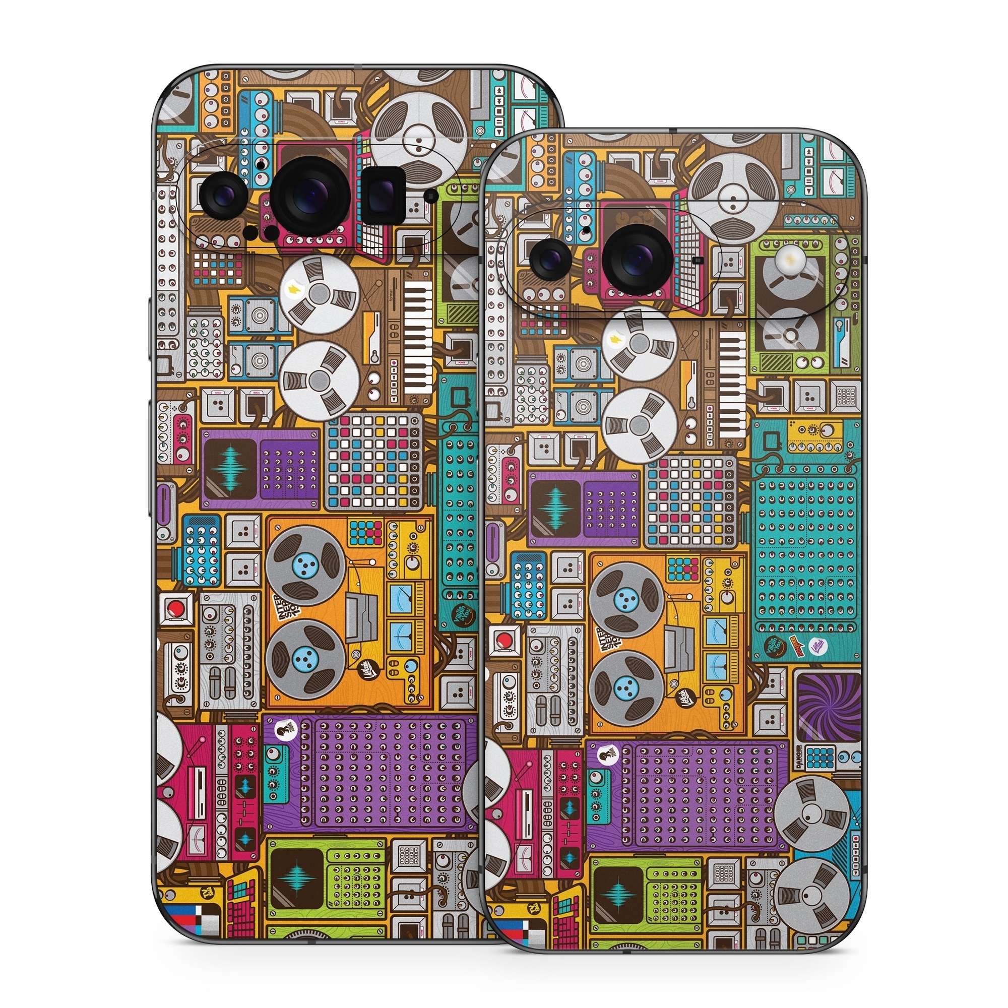 Google Pixel 9 Series Skin design of Games, Pc game, Design, Pattern, Screenshot, Art, with gray, black, red, green, blue, purple colors