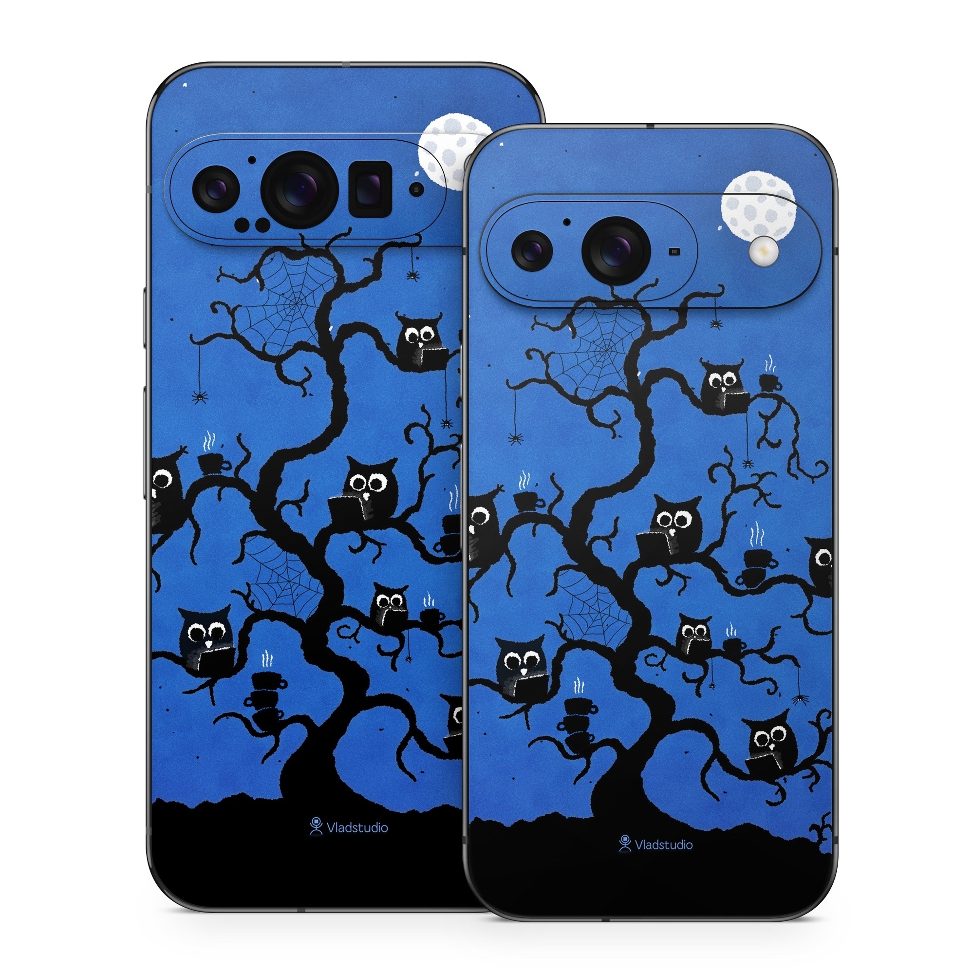 Google Pixel 9 Series Skin design of Illustration, Organism, Pattern, with blue, black colors