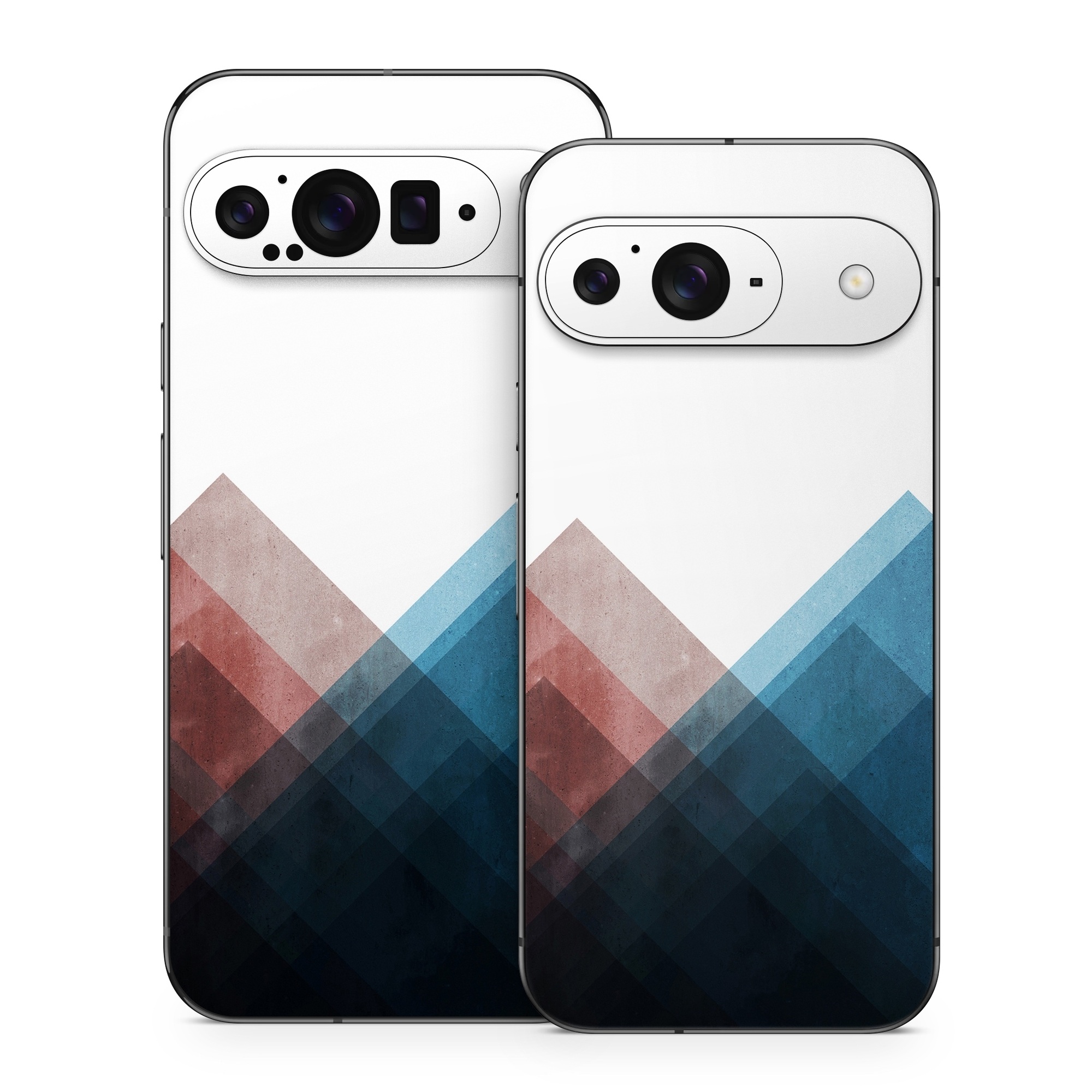 Google Pixel 9 Series Skin design of Blue, Red, Sky, Pink, Line, Architecture, Font, Graphic design, Colorfulness, Illustration, with red, pink, blue colors