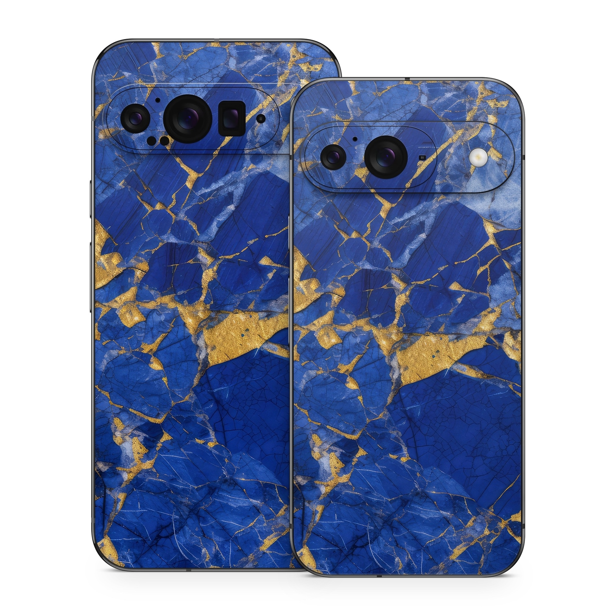 Google Pixel 9 Series Skin design of Liquid, Blue, Azure, Fluid, Pattern, Electric blue, Tints and shades, Transparent material, Water, Symmetry, with blue, yellow, brown, orange colors