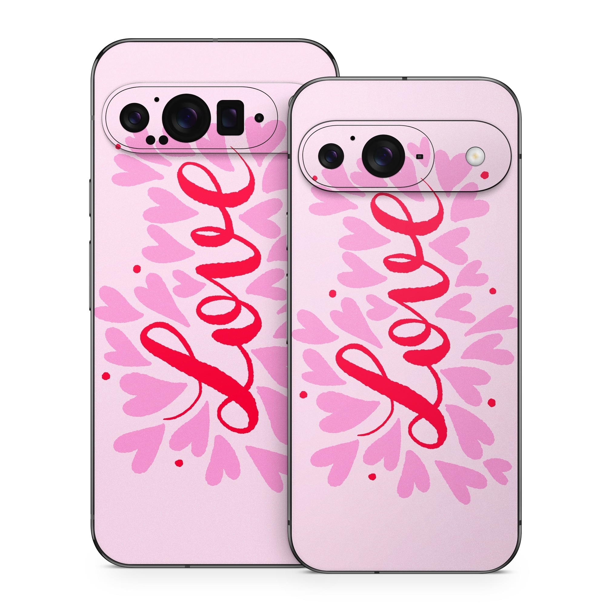 Google Pixel 9 Series Skin design of Plant, Pink, Font, Art, Magenta, Pattern, Logo, Peach, Event, Graphics, with pink, red colors