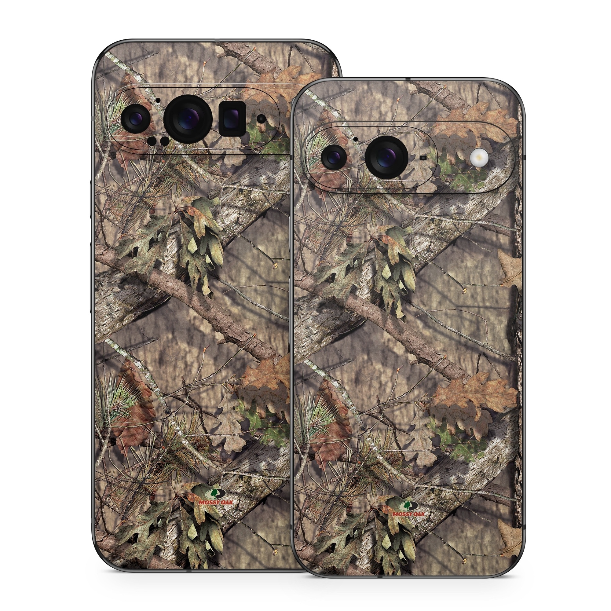 Google Pixel 9 Series Skin design of shellbark hickory, Camouflage, Tree, Branch, Trunk, Plant, Leaf, Adaptation, Wood, Twig, with orange, green, red, black, gray colors