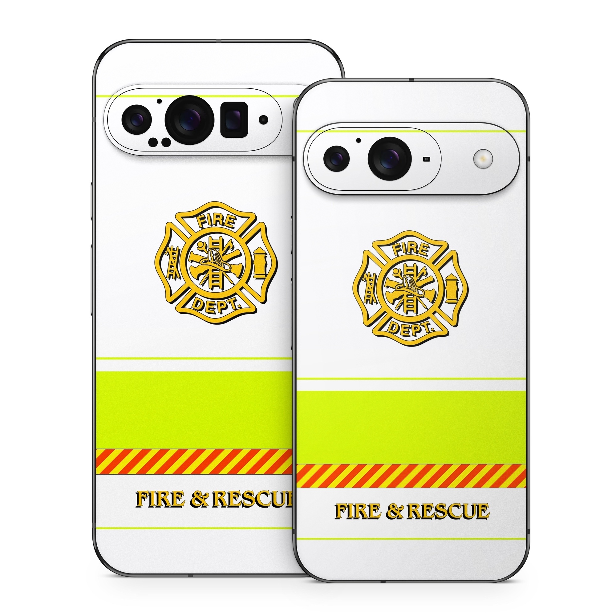Google Pixel 9 Series Skin design of Yellow, Line, Font, Military rank, with white, green, red, yellow colors