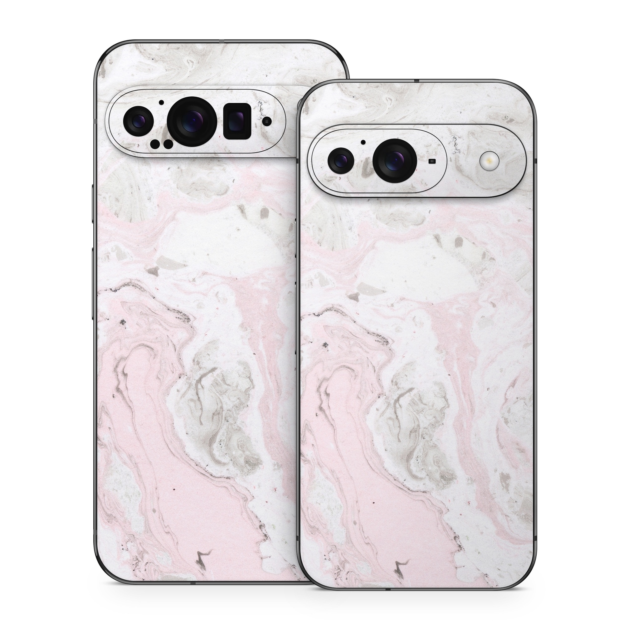 Google Pixel 9 Series Skin design of White, Pink, Pattern, Illustration, with pink, gray, white colors