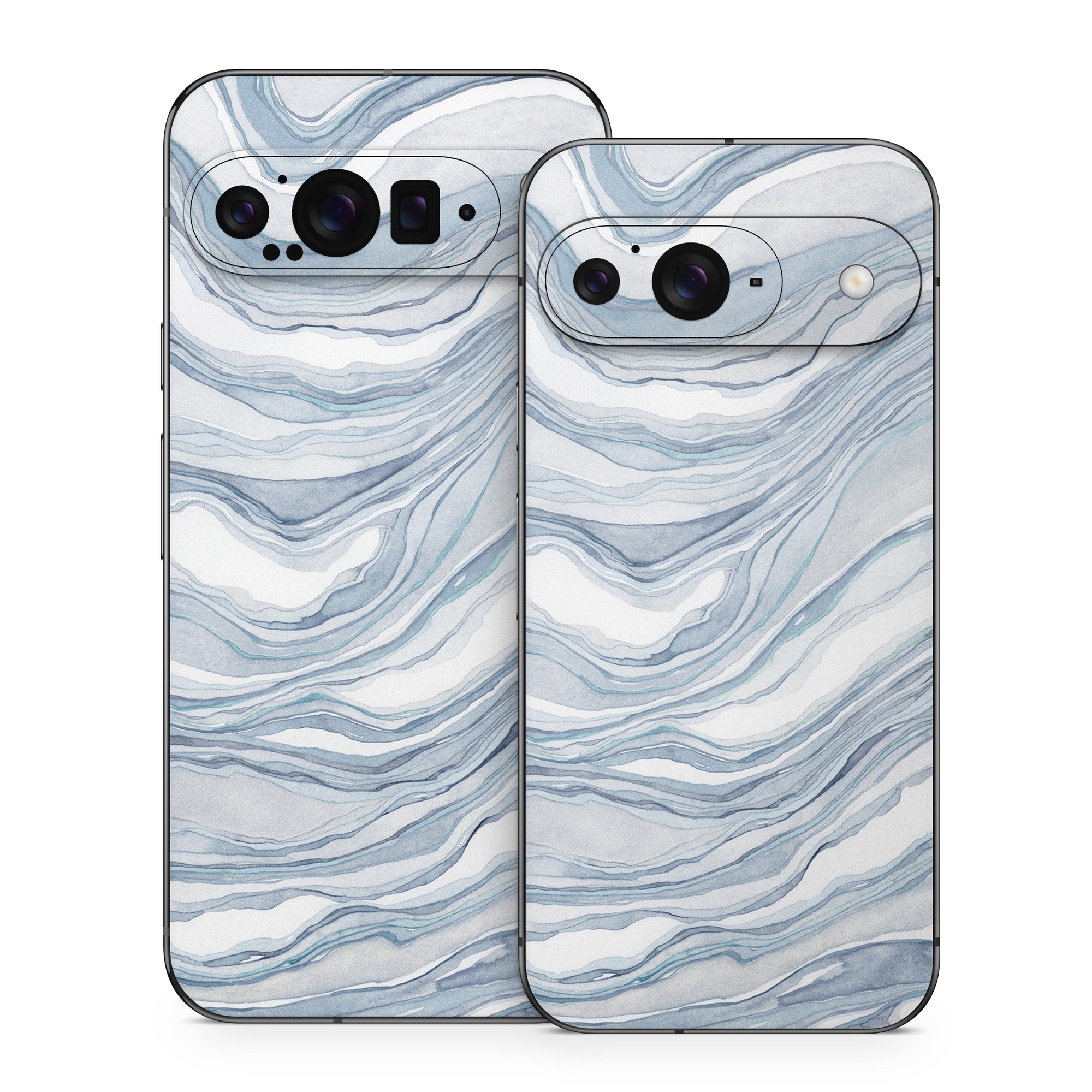 Google Pixel 9 Series Skin design of Water, Liquid, Azure, Fluid, Grey, Aqua, Pattern, Wind wave, Electric blue, Wind, with blue, white colors