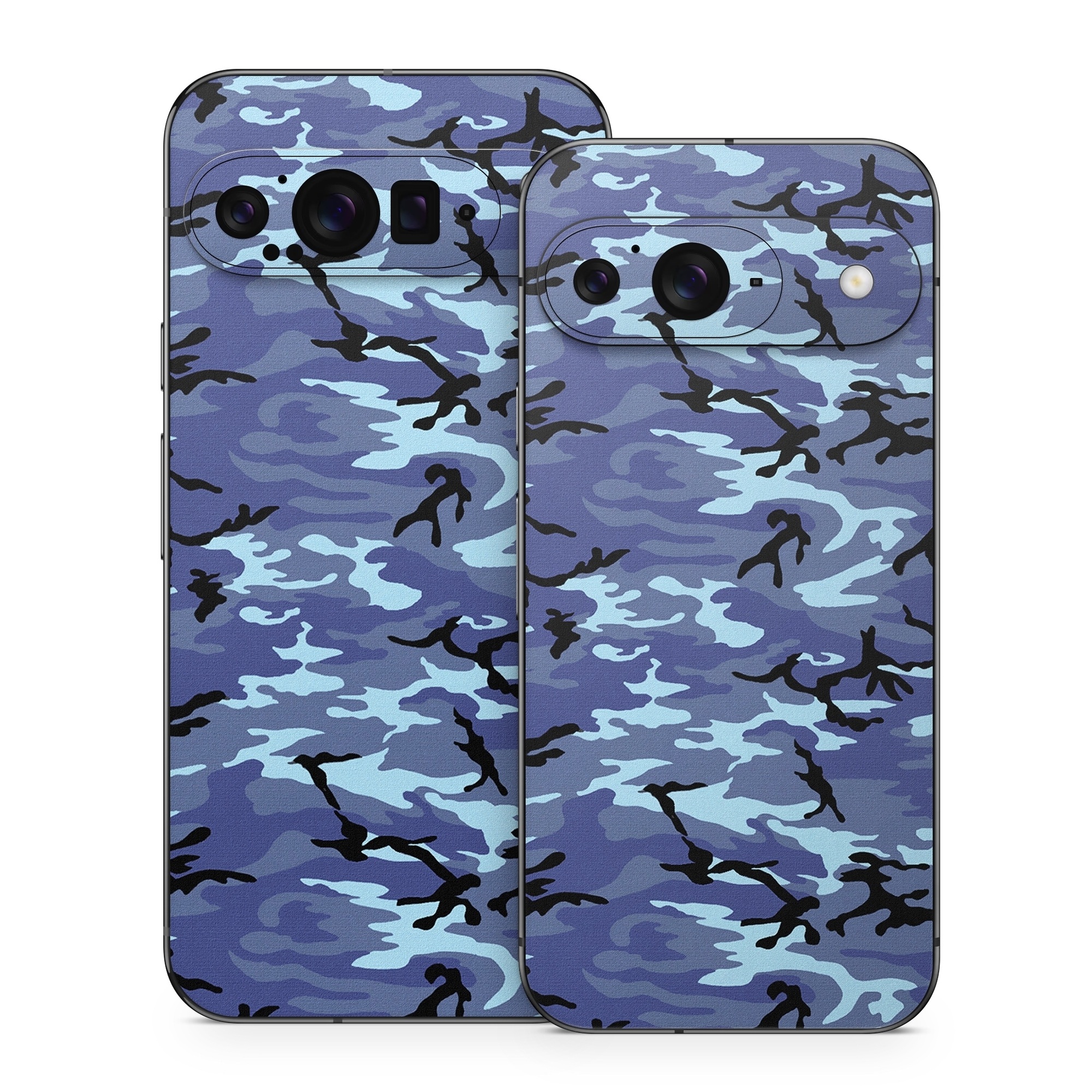 Google Pixel 9 Series Skin design of Military camouflage, Pattern, Blue, Aqua, Teal, Design, Camouflage, Textile, Uniform, with blue, black, gray, purple colors