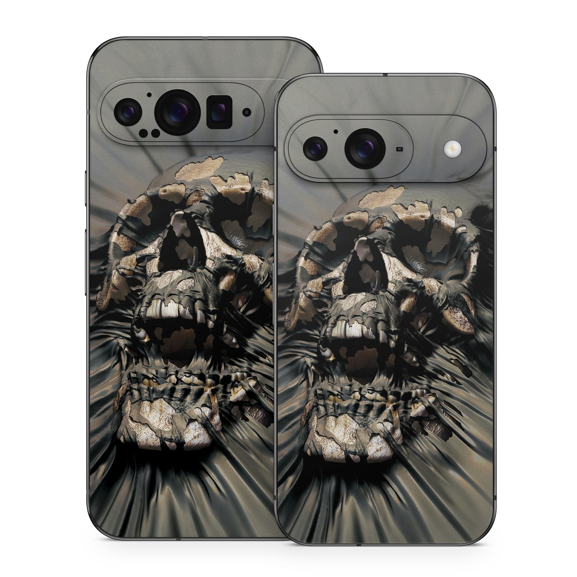 Google Pixel 9 Series Skin design of Cg artwork, Fictional character, Illustration, Demon, Fiction, Supervillain, Mythology, Art, with black, green, gray, red colors