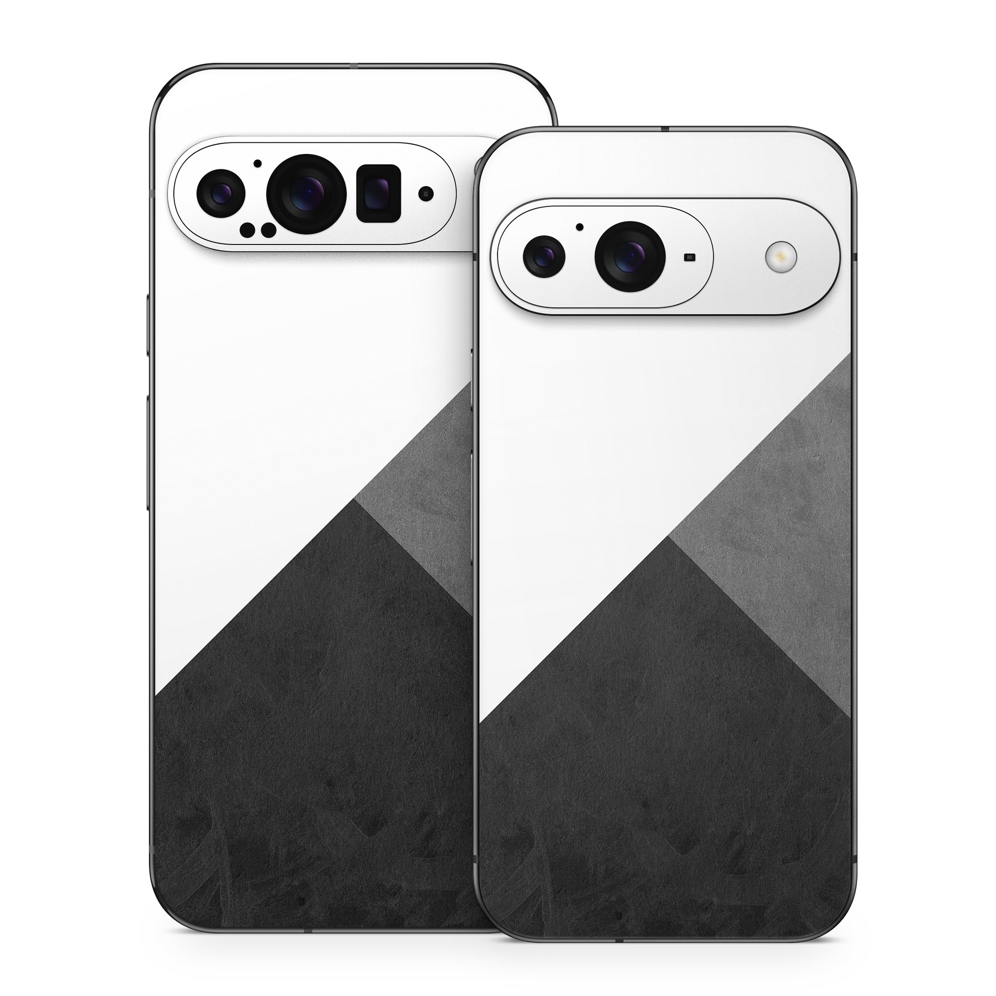 Google Pixel 9 Series Skin design of Black, White, Black-and-white, Line, Grey, Architecture, Monochrome, Triangle, Monochrome photography, Pattern, with white, black, gray colors