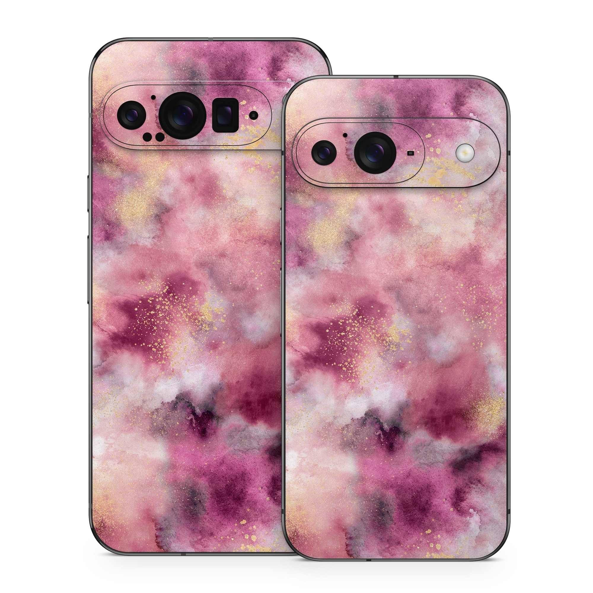 Google Pixel 9 Series Skin design of Purple, Pink, Magenta, Pattern, Plant, Art, Flower, Peach, Event, Petal, with white, black, red, purple, yellow, pink colors