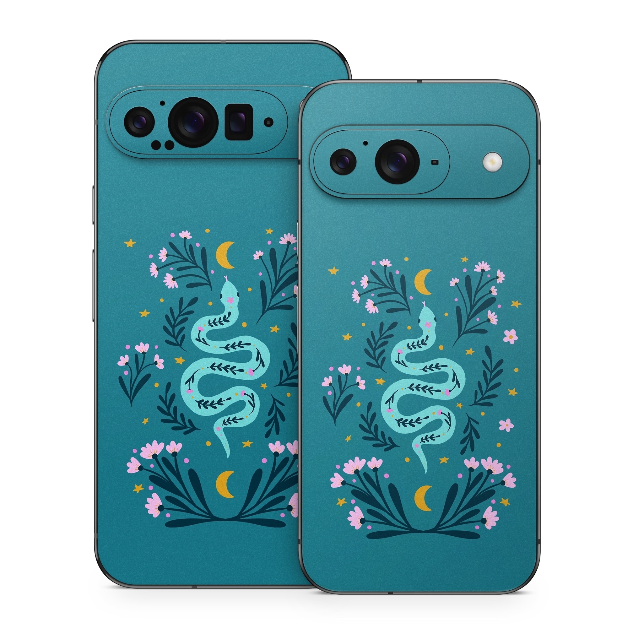 Google Pixel 9 Series Skin design of Creative arts, Font, Art, Electric blue, Pattern, Rectangle, Graphics, Motif, Illustration, Ornament, with blue, pink, green, yellow colors