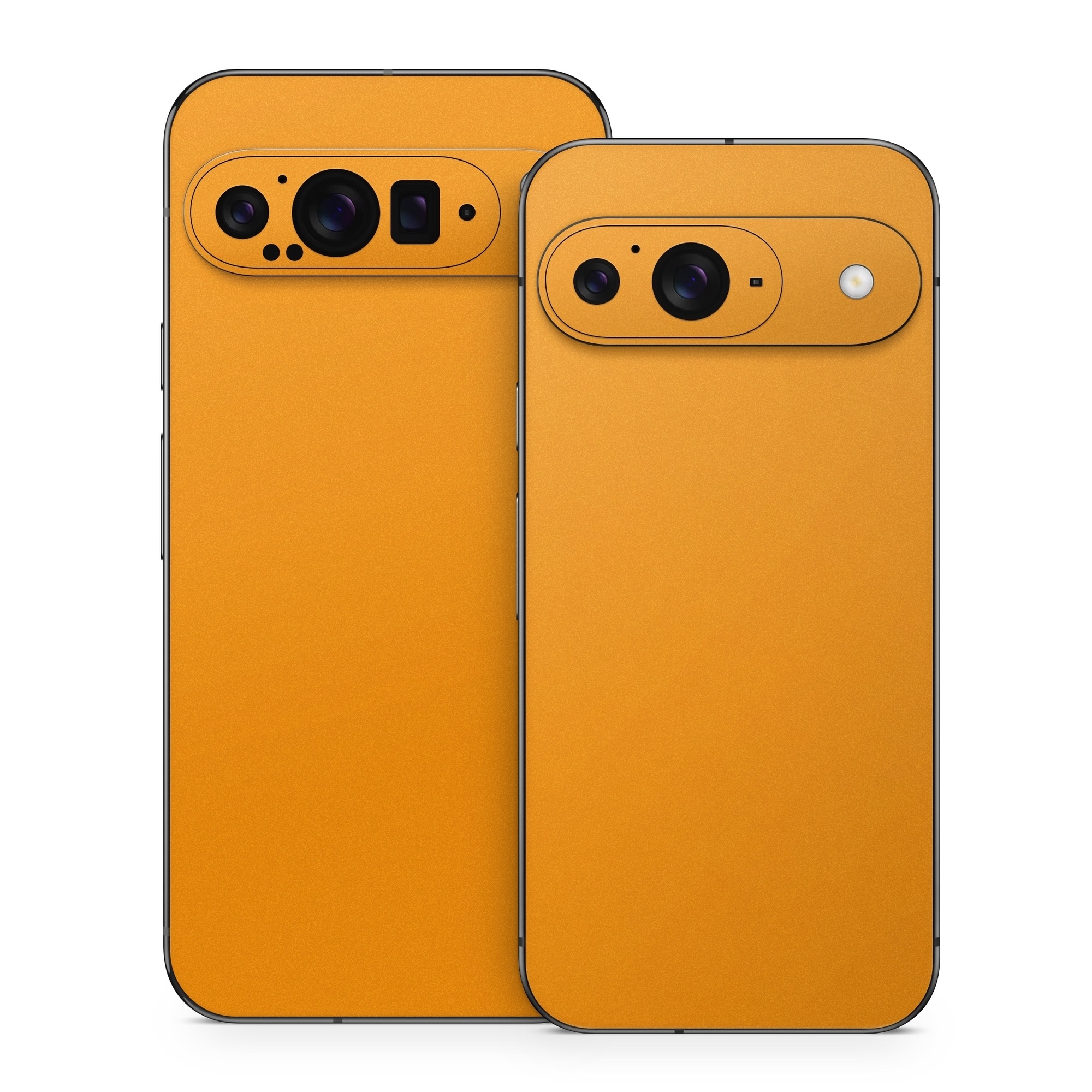 Google Pixel 9 Series Skin design of Orange, Yellow, Brown, Text, Amber, Font, Peach, with orange colors