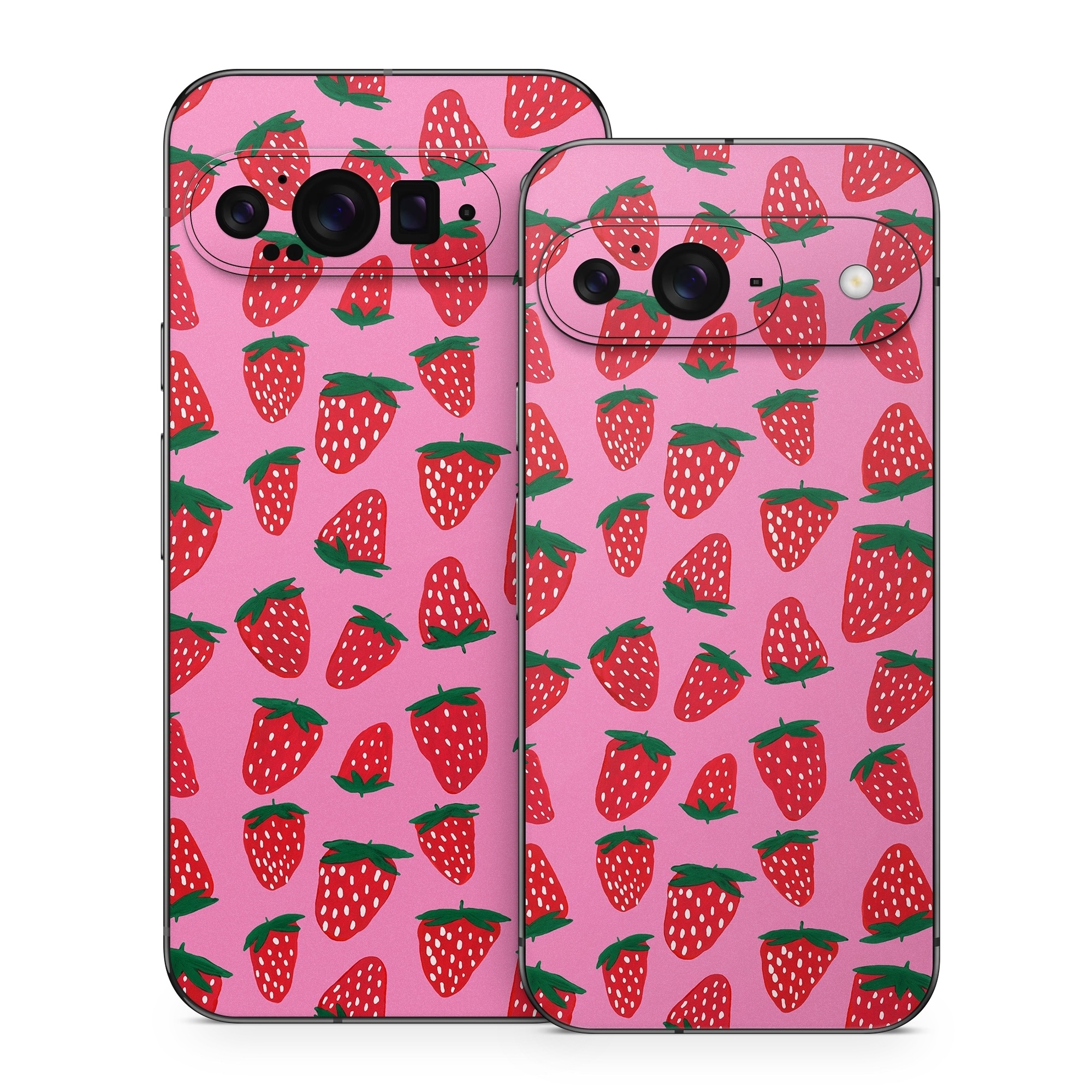 Google Pixel 9 Series Skin design of Textile, Font, Rectangle, Red, Triangle, Pattern, Carmine, Design, Cone, Wrapping paper, with red, green, pink, white colors