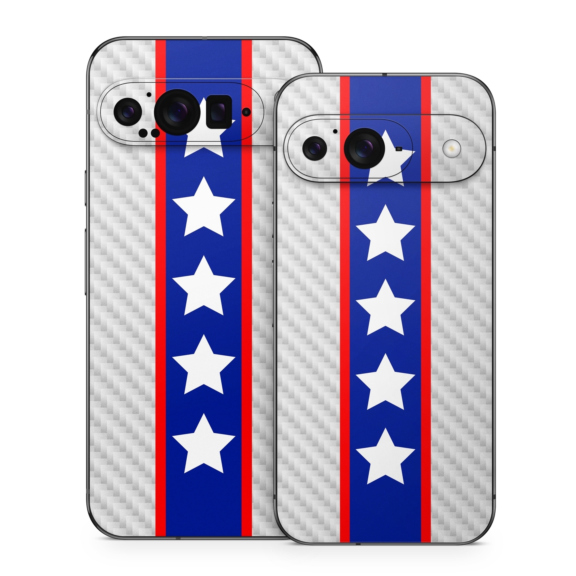 Google Pixel 9 Series Skin design of Flag of the united states, Flag, Font, Parallel, Electric blue, Rectangle, Pattern, Flag Day (USA), Symbol, Carmine, with gray, white, blue, red colors