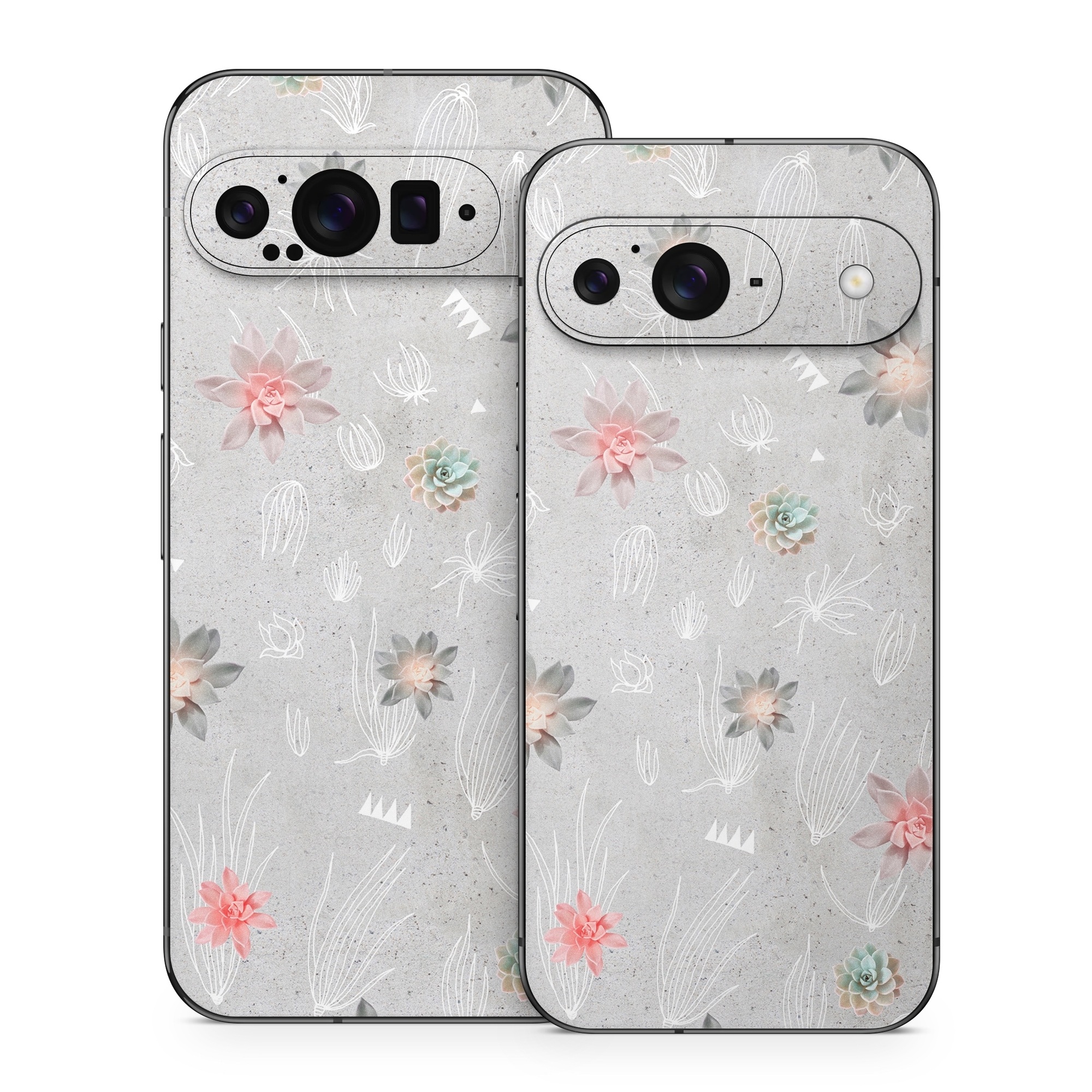 Google Pixel 9 Series Skin design of Pink, Pattern, Wrapping paper, Textile, Design, Wallpaper, Floral design, Plant, Flower, with gray, red, white, pink colors