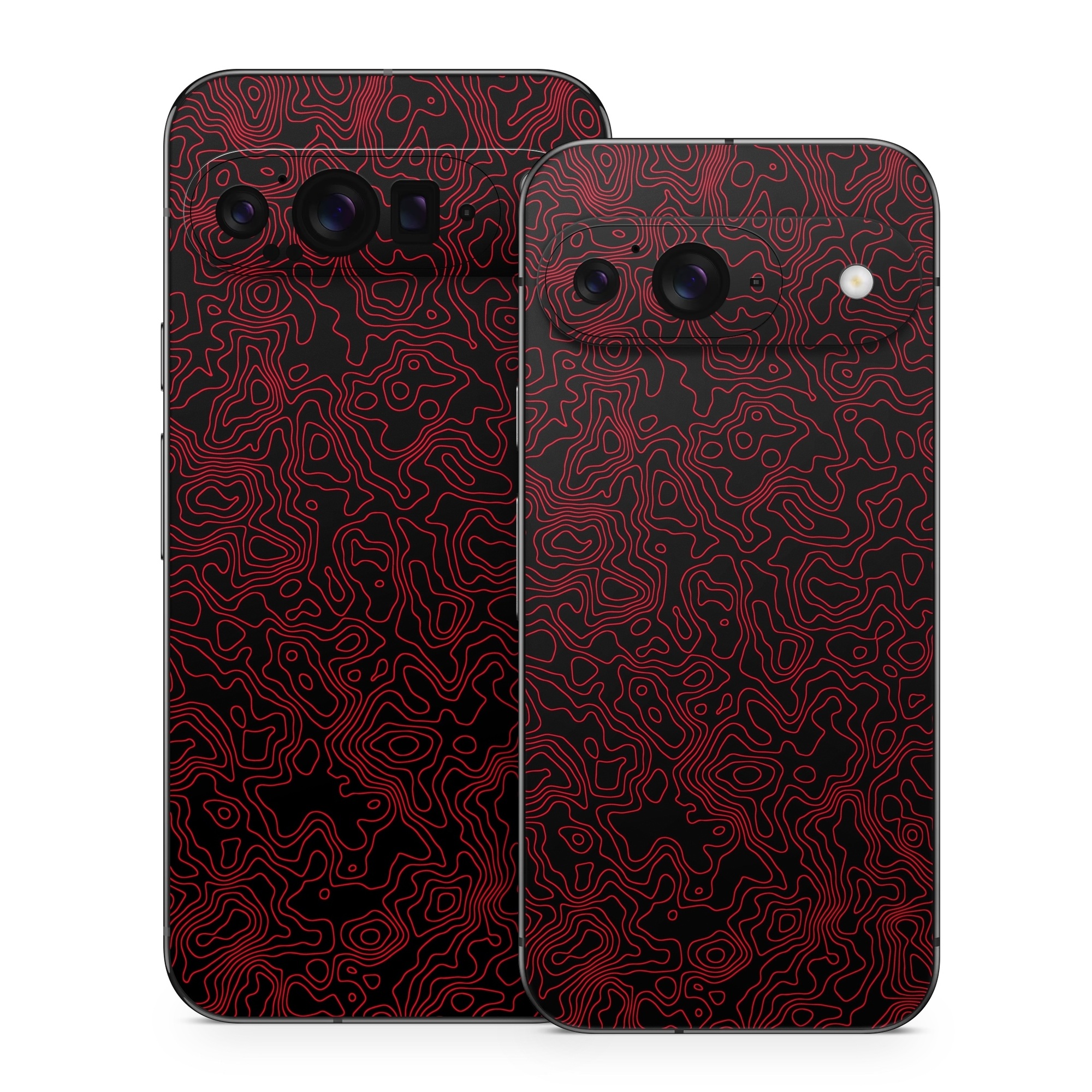 Google Pixel 9 Series Skin design of Pink, Art, Motif, Magenta, Font, Pattern, Symmetry, Rectangle, Circle, Electric blue, with black, red colors