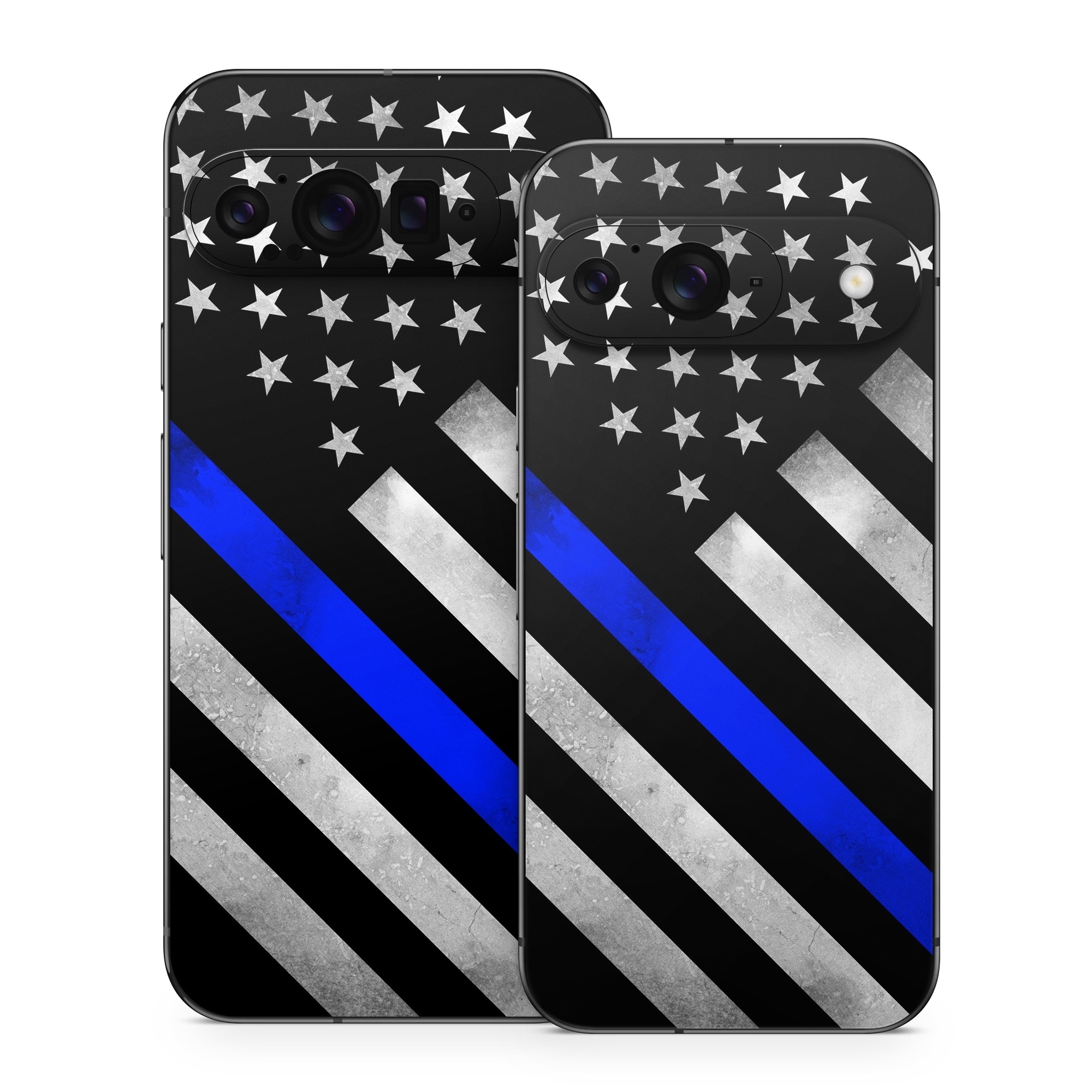 Google Pixel 9 Series Skin design of Flag of the united states, Flag, Cobalt blue, Pattern, Line, Black-and-white, Design, Monochrome, Electric blue, Parallel, with black, white, gray, blue colors